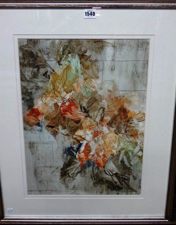 Frederick Donald Blake (1908-1997), Autumn leaves, watercolour and gouache, signed, 47cm x 34cm. DDS