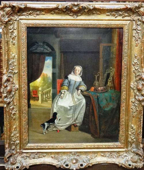 David Emil Joseph de Noter (1818-1892), Titbits, oil on panel, signed and dated 1854, 37cm x 29cm.