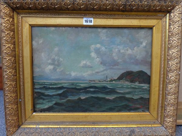 H. Paluiol Garcia (19th century), Coastal Scene, oil on canvas, indistinctly signed, inscribed and dated, 29cm x 40cm.