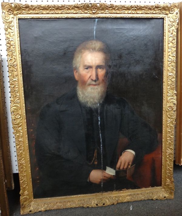 English School (late 19th century), Portrait of a bearded gentleman, oil on canvas, 90cm x 70cm.