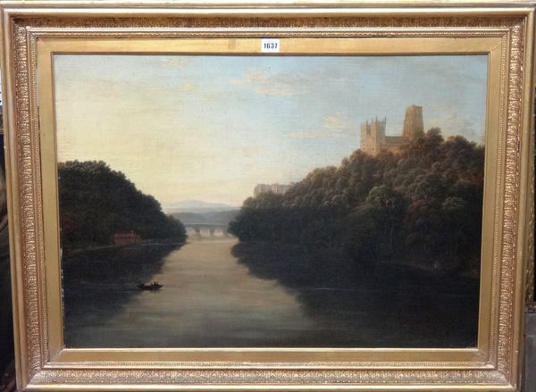 John Glover (1767-1849), View of Durham, oil on canvas, 55cm x 78cm.  Illustrated