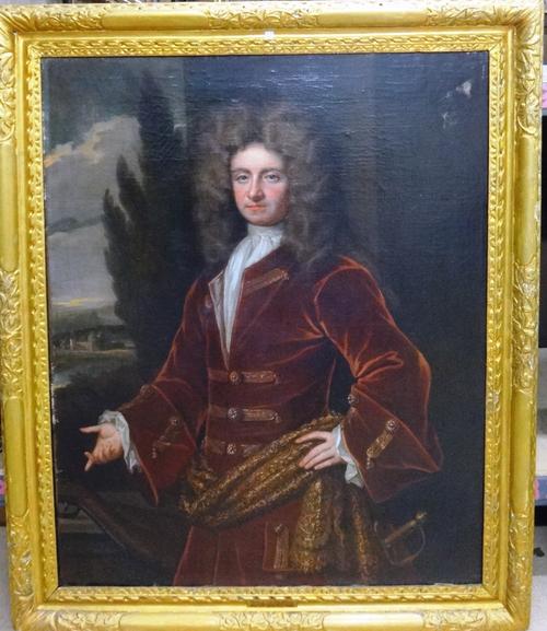 Circle of John Kerseboom, Portrait of John Whitfield of Canterbury (1626-1705); Portrait of Ann Whitfield of Canterbury (1630-1703) with a child, a pa