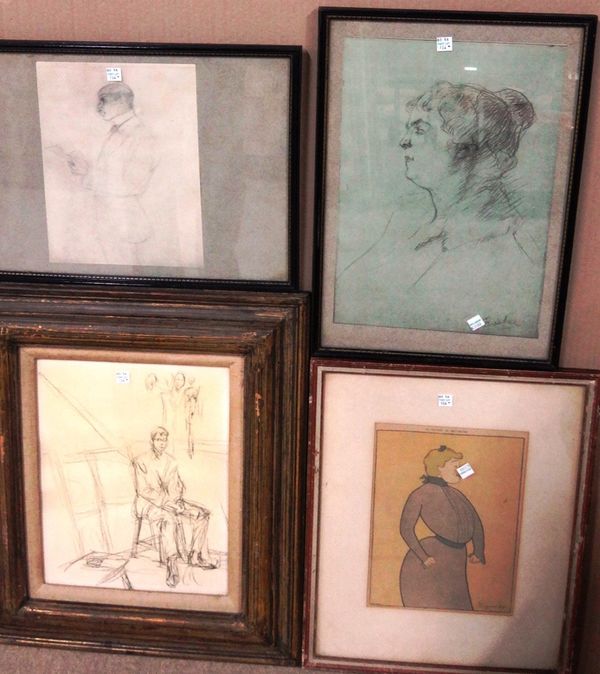 After Henri de Toulouse-Lautrec (1864-1901), a group of six prints, together with a print 'La Rentree de Milly-Meyer', and a facsimile after Giacomett