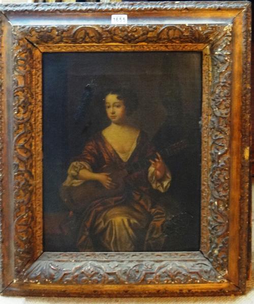 After Sir Peter Lely, Portraits of the Duchess of Cleveland; Portrait of the Duchess of Portsmouth, a pair, oil on canvas, both inscribed on labels on