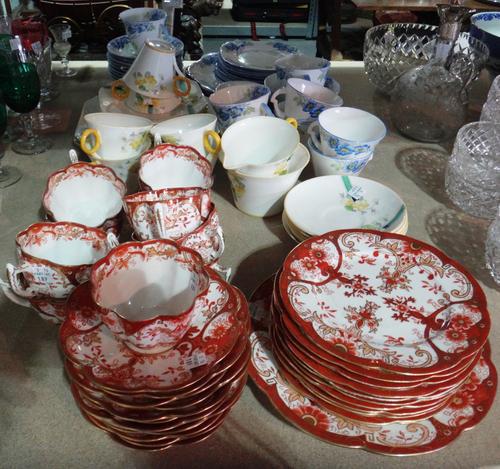 A group of part tea sets, including Foley, Gladstone and 'Lawley'.