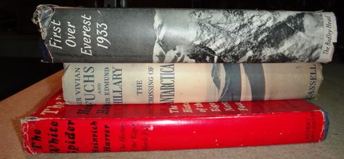Fuchs (Sir Vivian) and Hillary (Sir Edmund) the crossing of Antarctica "signed by Sir Vivian Fuchs" (1959) one book. Harrer (Heinrich) The White Spide