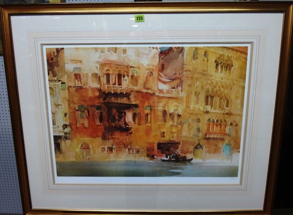 After Sir William Russell Flint, Palazzo on the Grand Canal, colour print, numbered 57/750