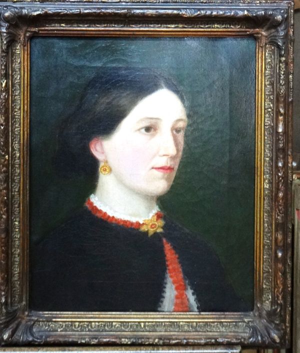 Continental School (19th century), Portrait of a lady, oil on canvas.