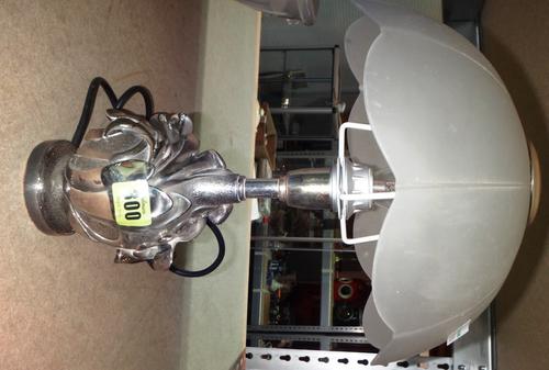 A 20th century Italian silver plated lamp base.