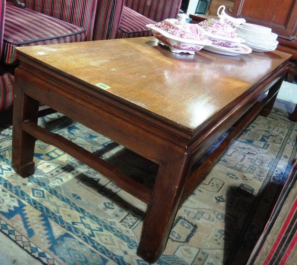 A 20th century Oriental style coffee table and another. (2)  8.15