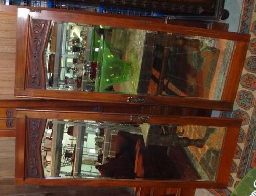 An early 20th century mahogany wardrobe of Art Nouveau design.