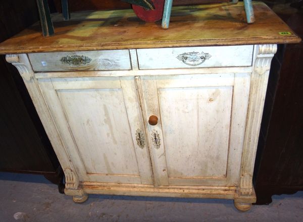 A 20th century painted pine dresser.