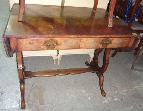 A George I style walnut sofa table.