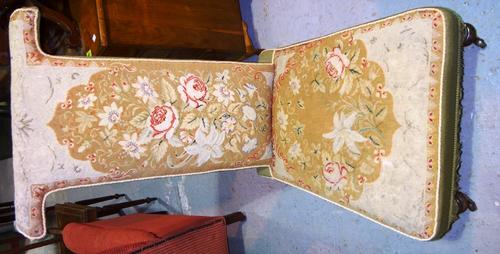 A 19th century rosewood framed prie-diex and a walnut prie-diex.