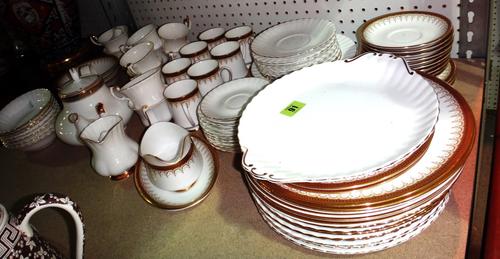 A Royal Albert 'Val d'Or' part tea service, and a Paragon 'Athena' service. (qty)