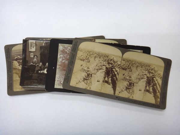 STEREOSCOPIC CARDS - 26 various, incl. Ascent of Mt. Blanc, Royal Munster Fusiliers (Boer War), etc. ca. 1905.  . .  .  * some with extensive printed