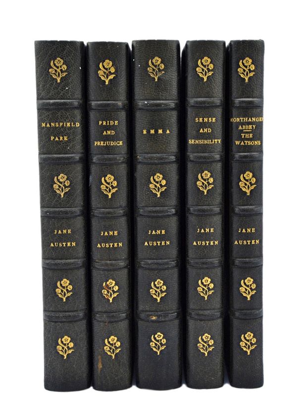 AUSTEN (Jane)  The Chawton Edition, 5 vols. (only, ex. 6). vignette title illus.; near contemp. black levant morocco, gilt-decorated & panelled spine