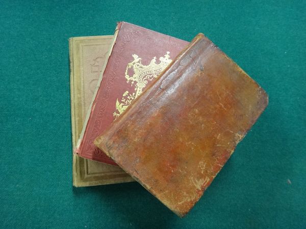 OLD LEATHER -  a small selection, including some juvenile ( a few clothbound).