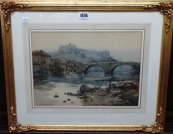 Noel Harry Leaver (1889-1951), Richmond, Yorkshire; River scene, a pair of watercolours, both signed, each 25cm x 36cm.(2) DDS