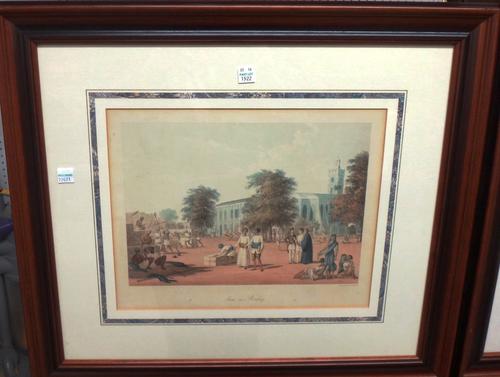 After R. G. Reeve, T Fielding, Clarkson Stanfield and others, Scene in Bombay; North West View of the Fort of Bombay; View from the top of the Bore Gh