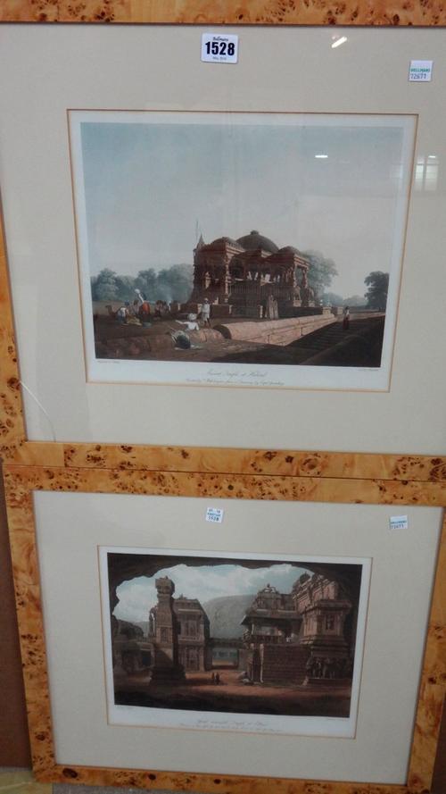 After G. Hunt, J. Willis and others, Ancient Temple at Hulwud; View of the Bridge near Baroda in Guzerat; Great excavated temple at Ellora; Tombs of t