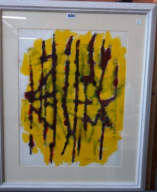 William Gear (1915-1997), Untitled, acrylic on paper, signed and dated '70, 56cm x 42cm.Provenance: By direct descent from the artist. DDS