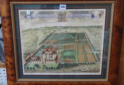 After J. Badslade/J Harris, Tunbridge Wells; Chilson Mannor; Penshurst; Chevening; Waldershare; Knole; Ingries at Greenhithe; The Mote, eight engravin