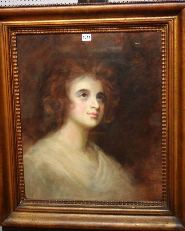 Mrs Daniell, after George Romney, Portrait of Mrs Tickell, née Linley, sister-in-law f Sheridan, pastel, 60cm x 50cm.