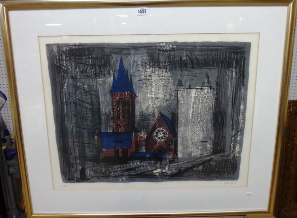 John Piper (1903-1992), St. James the less, Westminster, by G.E. Street, colour lithograph, signed and numbered 6/70, 478cm x 64cm. DDS    Illustrated