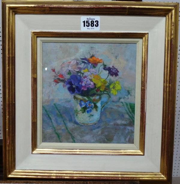 Diana Armfield (b.1920), Summer Bunch at Llwynhir, oil on board, 18cm x 15.5cm.Provenance: The Mall Galleries; Browse & Darby  DDS