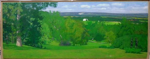 Robert Buhler (1916-1989), Baldwins Hill, Felcourt, Surrey, oil on canvas, signed and dated 1965, 107cm x 275cm. DDS  IllustratedProvenance: Fred Kobe