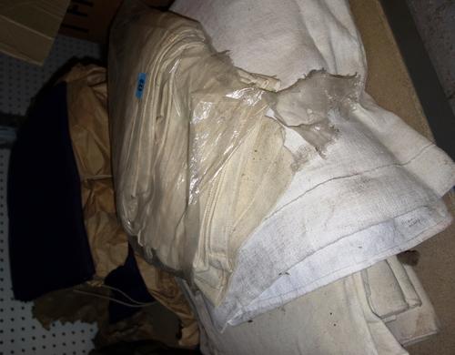 A quantity of 20th century fabric and linen.