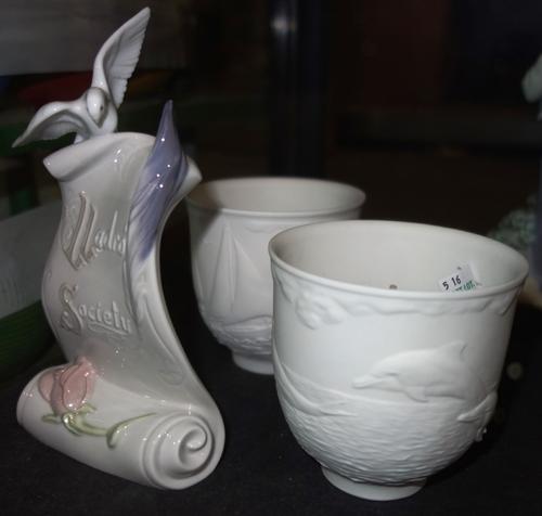 A group of three boxed Iladro collectors society pieces, two x 'Sailing the seas' and 'Art brings us together'.  (3)