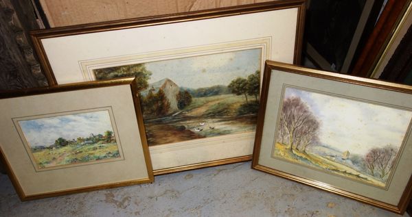 A quantity of 20th century pictures and prints mainly landscape watercolours.