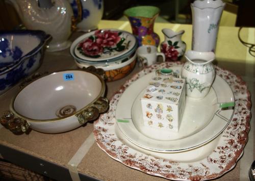 A quantity of ceramics including Denby, Charlotte Rhead style,  Minton and Wedgwood. (qty)