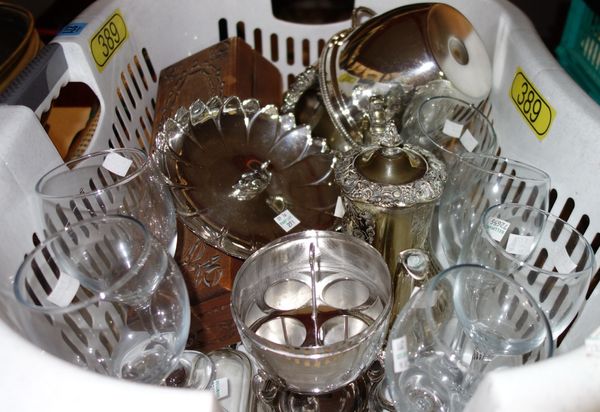 A quantity of assorted collectables including, silver plate, costume jewellery, drinking glasses and sundry.