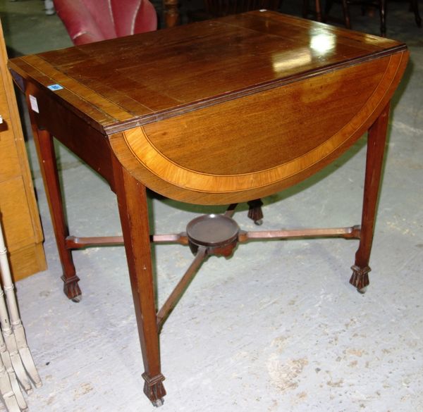 A 19th century mahogany drop flap Pembroke table.
