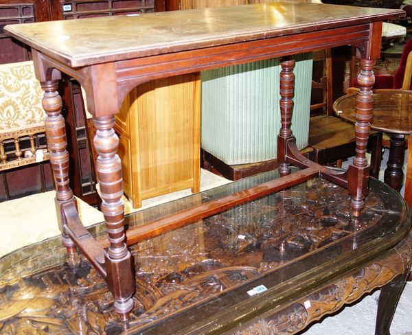 A 19th century rectangular mahogany side table.