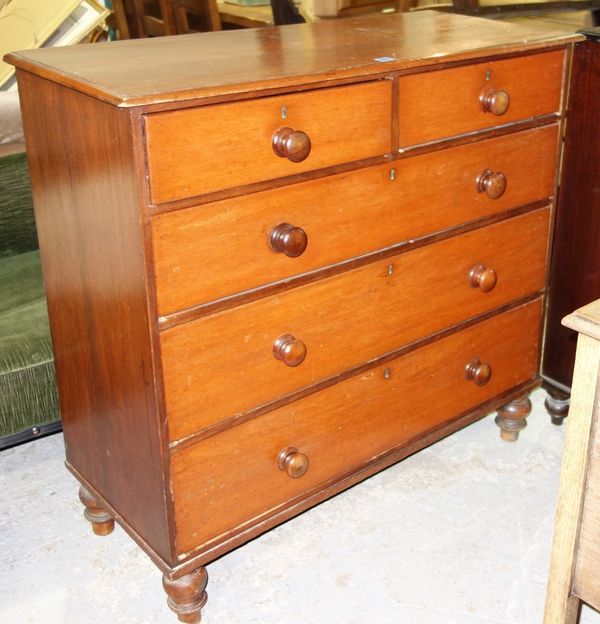 A late Victorian mahogany chest.
