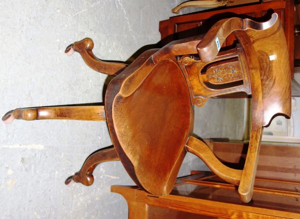 A 19th century mahogany swivel office chair.