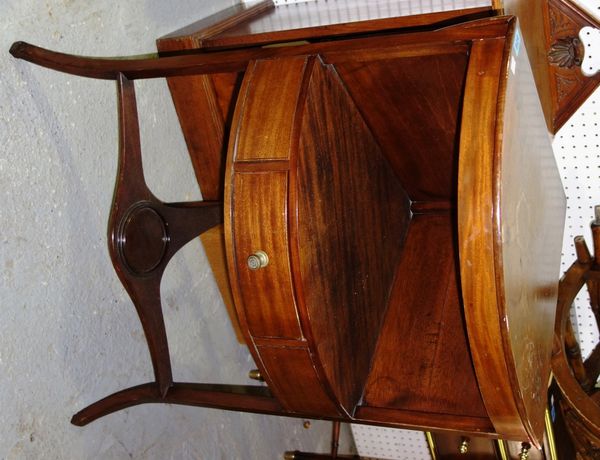 A 19th century mahogany corner washstand.