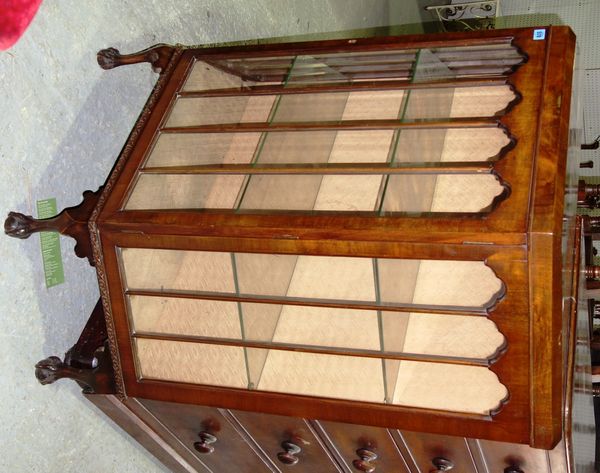 A 20th century mahogany glazed top display cabinet.