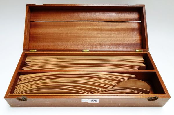 A boxed set of drawing curves, stamped 'Hall Harding LTD' and a similar plastic set, both cased, (2).