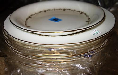 A Royal Worcester gold Chantilly pattern part dinner and tea service.