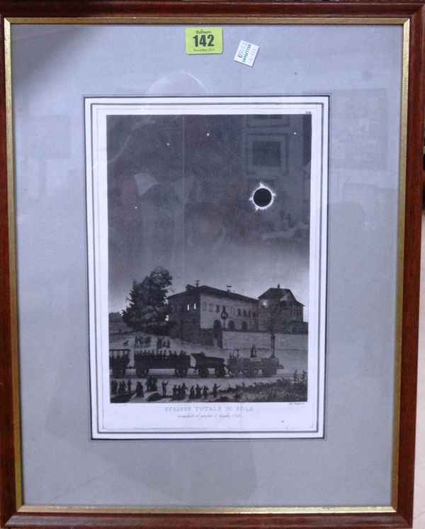 After Bonatti, Eclisse Totale di Sole, aquatint, 28.5cm x 18.5cm.   Property from the estates of the late Adrian Stanford and Norman St John-Stevas, B