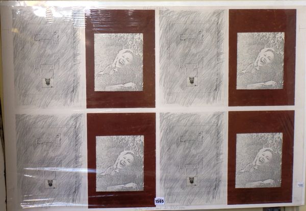 Joseph Beauys (1921-1986), Greta Garbo und der Filzlappen, offset lithograph, signed, inscribed and numbered 18/40, 64cm x 94cm. DDS