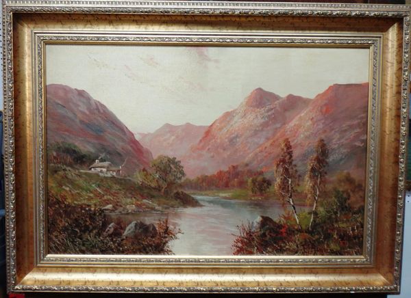 Francis E. Jamieson (1895-1950), Highland loch landscapes, a pair, oil on canvas, both signed, each 39cm x 59.5cm.(2) DDS
