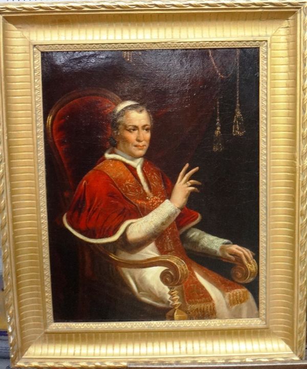 Continental School (19th century), Portrait of a cardinal bestowing a benediction, oil on canvas, 46cm x 35cm. Property from the estates of the late A