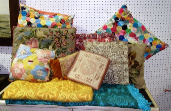 A quantity of assorted needlework cushions and others. (qty)  GAL
