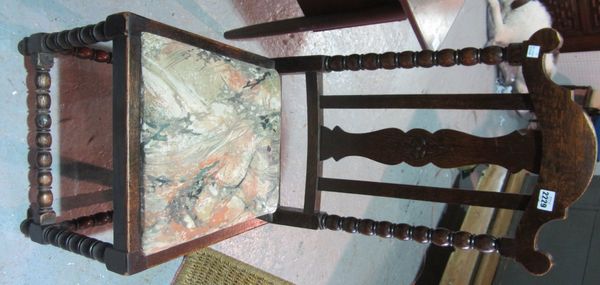 An 18th century mahogany single drawer side table on canted square supports, 74cm wide. Property from the estates of the late Adrian Stanford and Norm